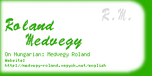 roland medvegy business card